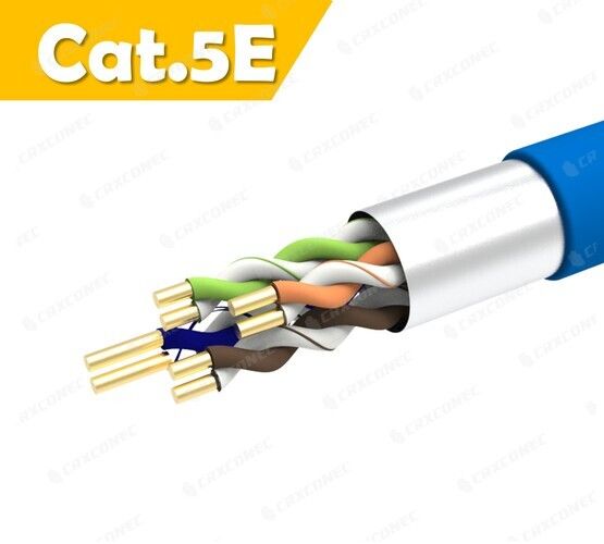 كابل LAN صلب 24AWG Cat.5E FUTP BL LSZH