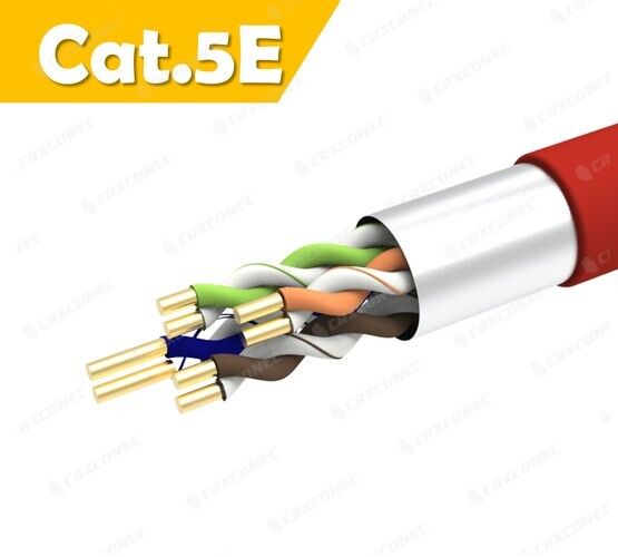 24AWG Cat.5E FUTP 솔리드 랜 케이블 RD LSZH