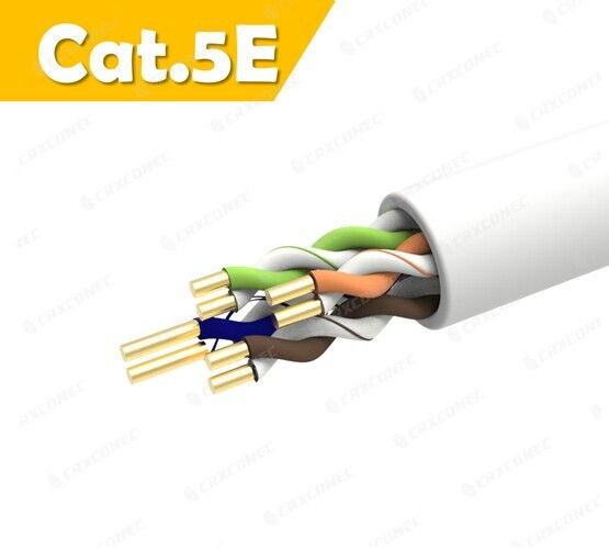 CM 등급 24AWG Cat.5E U/UTP 솔리드 LAN 케이블 WH