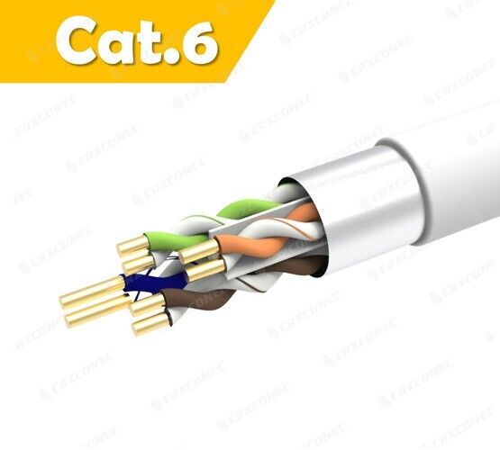 كابل LAN صلب فئة Cat.6 F/UTP LSZH 23AWG WH LSZH