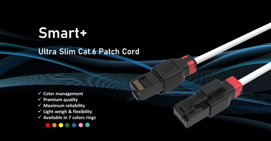 CRXCabling CAT.6 Cable de Conexión de Clip Delgado Aplicación