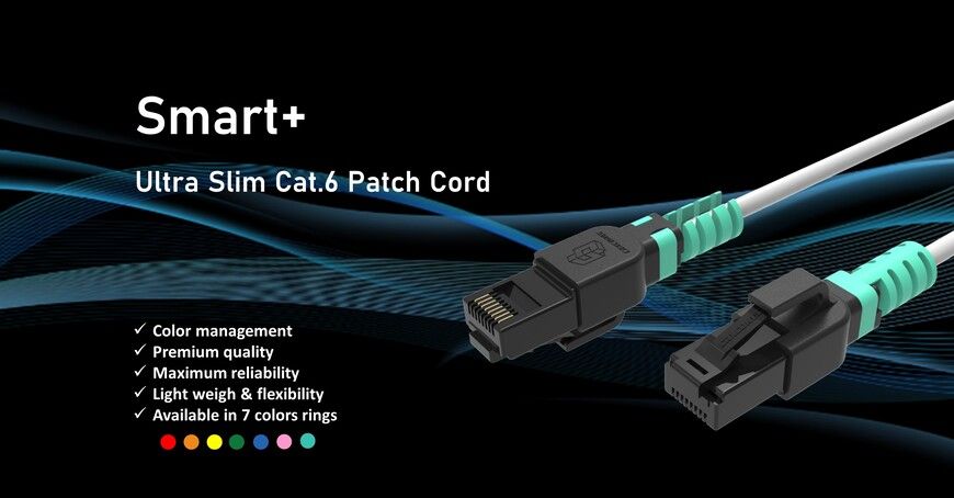 CRXCabling Cat.6 Cable de Conexión de Clip Delgado Aplicación