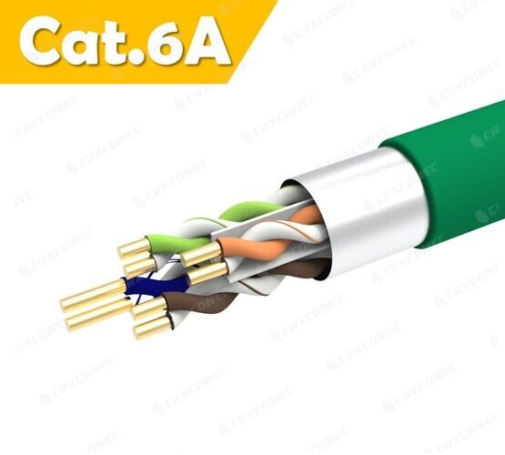 CAT.6A 23AWG FTP 솔리드 랜 케이블 그린 PVC