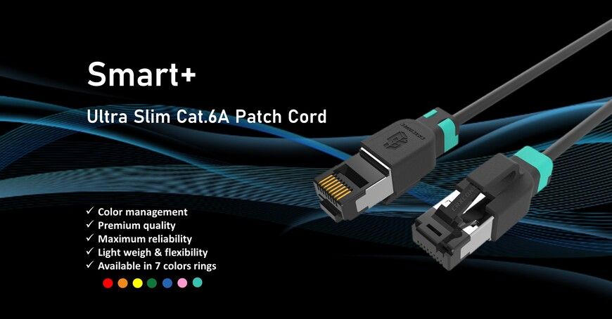 CRXCabling Slim Clip Patch Cord Application