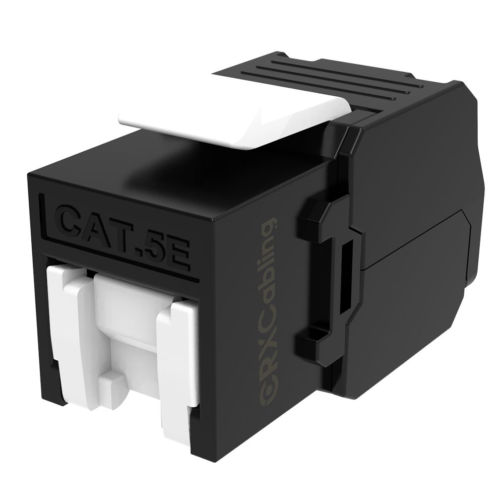 화이트 셔터가 있는 UTP Cat5E 툴리스 RJ45 키스톤 잭