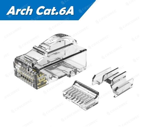 موصل RJ45 من نوع Arch Cat.6A UTP مع تقاطع وإدراج مدرج UL