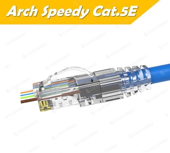 UL 인증 Speedy Arch Cat.5E UTP 패스스루 RJ45 커넥터