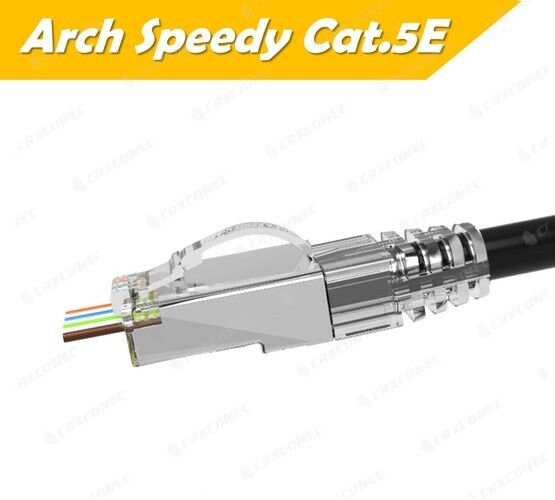 UL 인증 스피디 아치 Cat.5E STP 패스스루 RJ45 커넥터