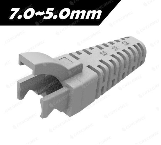 غلاف RJ45 المطاطي مع المقياس لقطر الكابل من 7.0 إلى 5.0 مم