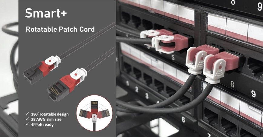 Cable de parche giratorio izquierda-derecha