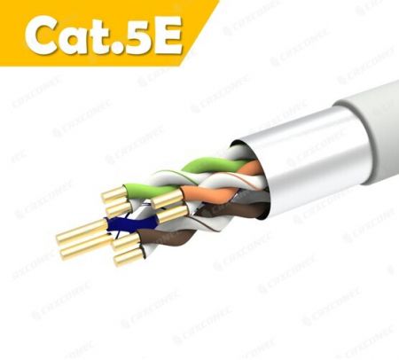 Cable Cat.5E F/UTP apantallado 24AWG PVC clasificado CM 305M - Cable LAN sólido FUTP Cat.5E 24AWG GY