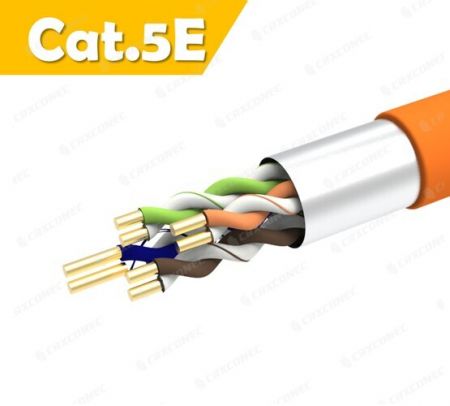 Cable LAN sólido Cat.5E F/UTP de PVC clasificado CM 24AWG 305M - Cable LAN sólido Cat.5E FUTP 24AWG OR