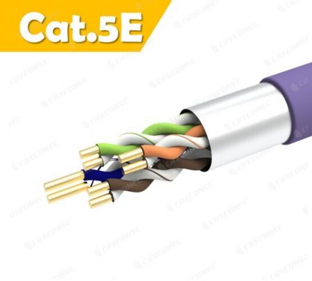 Cable Cat.5E F/UTP apantallado 24AWG PVC clasificado CM 305M - Cable LAN sólido FUTP Cat.5E 24AWG PL