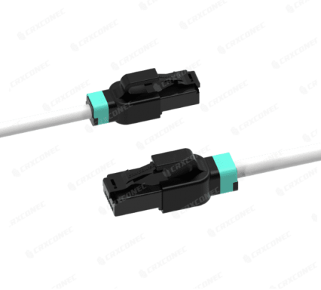 UL Listed Short Clip Cat.5E UTP 24AWG Patch Cord 1M, White Color, PVC - UL Listed Short Clip Cat.5E UTP 24AWG Patch Cord.