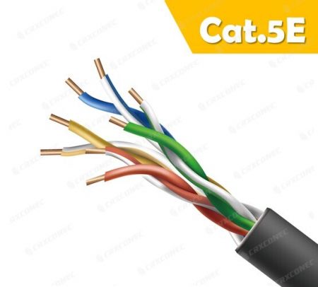كابل LAN خارجي من نوع CMX مصنف 24AWG Cat.5E U/UTP بطول 305 متر - كابل LAN خارجي من نوع CMX مصنف 24AWG Cat.5E U/UTP. BK