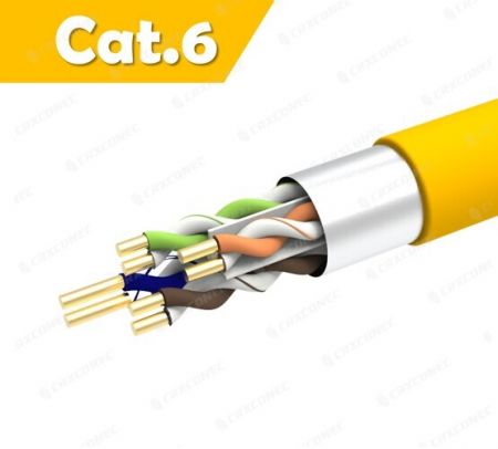 Yüksek Hız PVC CM Dereceli 23AWG Cat.6 F/UTP Katı Veri Lan Kablosu 305M