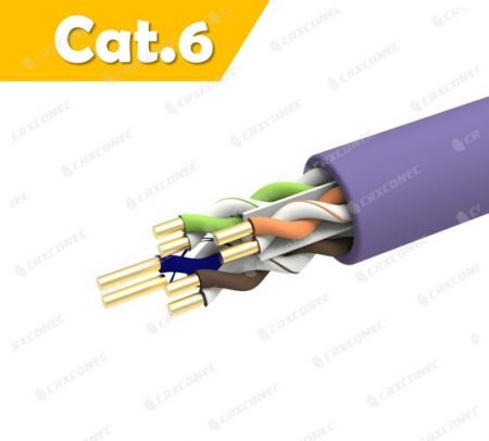 Kabel Data Lan Cat.6 U/UTP LS0H 24AWG Solid 305M, Warna Ungu
