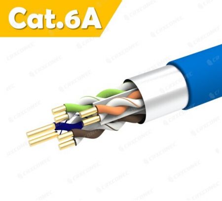 کابل داده شبکه جامد Ethernet Cat.6A F/UTP با ضخامت 23AWG و درجه بندی PVC CM به طول 305 متر