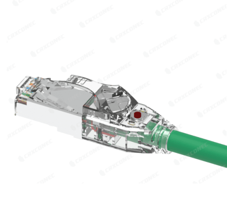 کابل پچ ۱ متری Cat.6A STP ۲۶AWG با قابلیت ردیابی LED لیست شده UL به رنگ سبز - کابل پچ Cat.6A STP 26AWG با لیست UL