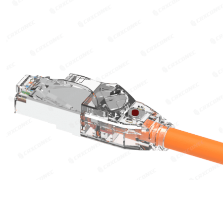 UL 인증 LED 추적 가능 Cat.6A STP 26AWG 패치 코드 2M 오렌지 색상 - UL 인증 LED 추적 가능 Cat.6A STP 26AWG 패치 코드