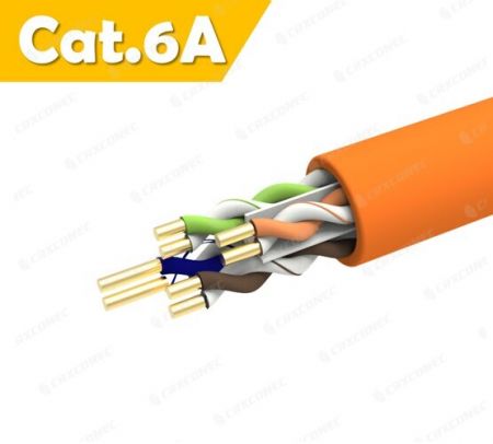 Cable de datos LAN sólido U/UTP Cat.6A 23AWG con clasificación CM PVC 305M