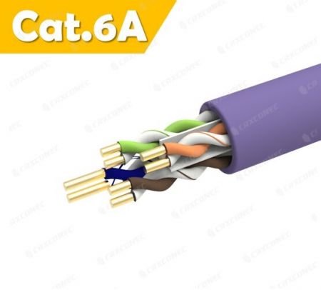 Cable de datos LAN UTP Cat 6a 23AWG con clasificación CM PVC fácil de tirar 305M