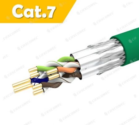 كابل Ethernet 23 AWG S/FTP Cat.7 معتمد من PVC CM بطول 305 متر