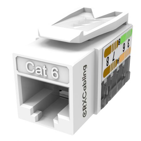 ETL 인증 90도 펀치다운 타입 Cat.6 이더넷 RJ45 키스톤. - 효율적인 설치를 위한 90도 Cat.6 UTP 키스톤 잭.