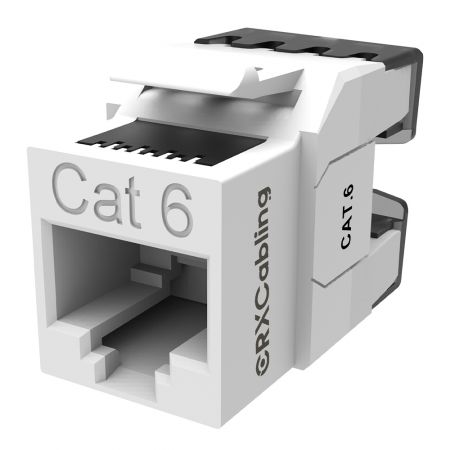 کیستون‌های UTP Cat6 110 سبک 180 درجه در رنگ سفید - جک کیستون ABS 180 درجه UTP Cat.6.