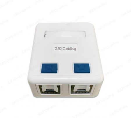 جعبه نصب سطحی ۲ پورت بدون بار به رنگ سفید - جعبه نصب سطحی ۲ پورت CRXCabling