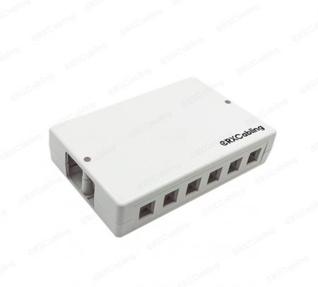 صناديق سطحي 6/12 بلون أبيض - صندوق تركيب سطحي 6/12 منفذ CRXCabling