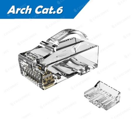 UL Listeli Arch Cat.6 UTP RJ45 Bağlayıcı Inset ile.