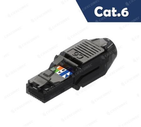 Cam Siyah Renkli 4PPoE Cat.6 UTP Aletsiz RJ45 Konnektör - Cam Siyah Renkli 4PPoE Cat.6 UTP Aletsiz RJ45 Konnektör