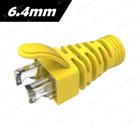 Sarı Renkli Tokalı RJ45 Botlar 6.4mm - Sarı Tokalı RJ45 Botlar 6.4mm