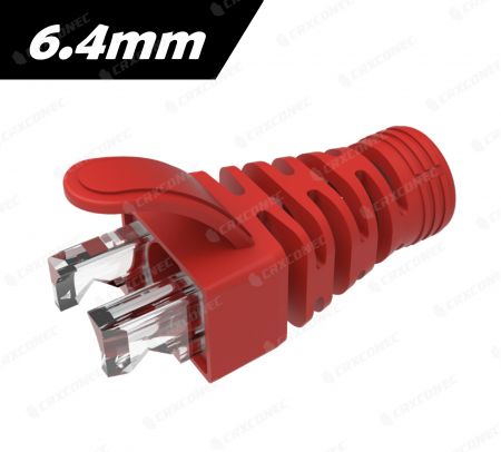 Kırmızı Renkli Tokalı RJ45 Boot 6.4mm - Kırmızı Tokalı RJ45 Boot 6.4mm