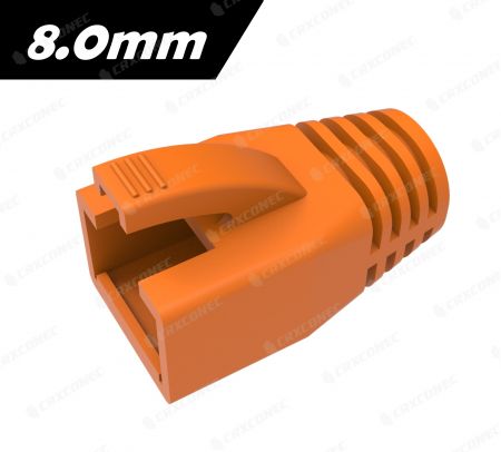 Turuncu Renkli Evrensel PVC RJ45 Botları 8.0mm - Turuncu RJ45 Gerilim Rahatlatma Botları 8.0mm