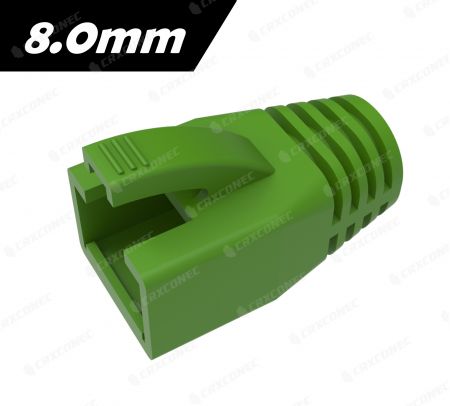 Evrensel PVC RJ45 Botlar Yeşil Renk 8.0mm - Yeşil RJ45 Gerilme Önleyici Botlar 8.0mm