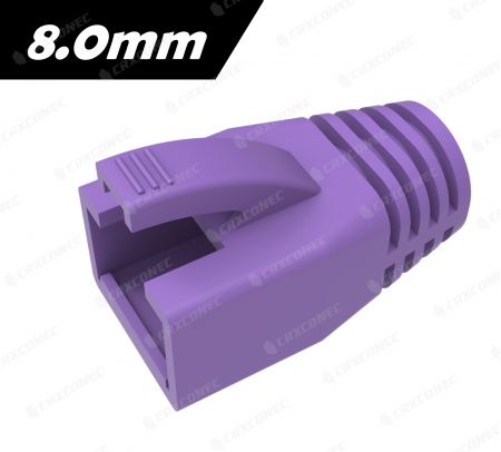 Evrensel PVC RJ45 Botlar Mor Renk 8.0mm - Mor RJ45 Gerilme Önleyici Botlar 8.0mm