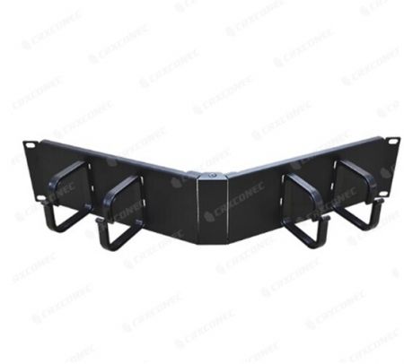 مدیریت کابل با زاویه 2U 19 اینچ با 4 آویز