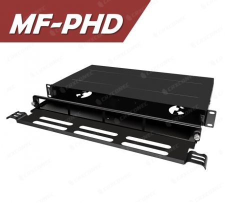 Panel Patch Gentian Rak Gelongsor Depan MF PHD 4 Slot dengan Bar Sokongan Depan