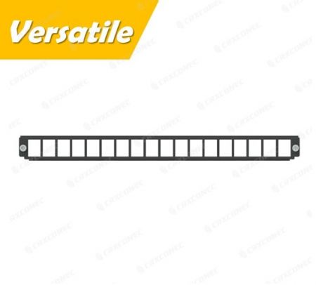 MF LIU Fiber Panel Front Plate 18 Port for LC Quad Adaptor (144C) - 18 Port Fiber Adapter Panel