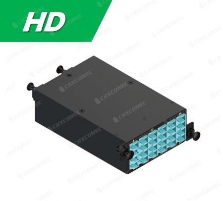 HD Tip 24C OM3 ODF Optik Dağıtım Çerçevesi Kaseti (2x12F'den 6 LC Quad'a), Aqua