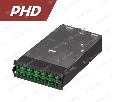 PHD SM APC 24C Plastik Fiber Optik Dağıtım Çerçevesi Kaseti (12 Perdeli LC Dubleks), Mavi - SM APC 24C ODF Ekleme Kaseti