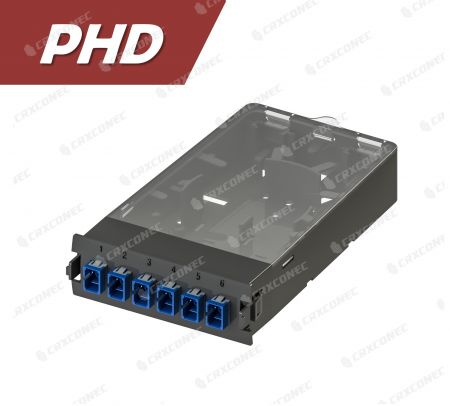 PHD SM 6C Plastik Fiber Adaptör Panel Kaseti (6 SC Simplex), Mavi - SM 6C ODF Splice Kaseti