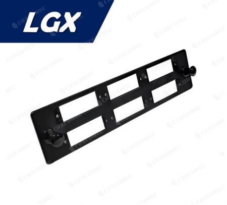 LGX Type Fiber Distribution Panel 6 Port Unloaded Adaptor Plate for SC Duplex/ LC Quad - LGX Empty Adaptor Plate 6 Port