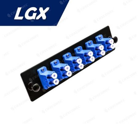 LGX Tipi ODF Panel SM 12C Adaptör Plakası (6 LC Dubleks), Mavi - LGX Basit Mod LC Dubleks 12C Adaptör Paneli