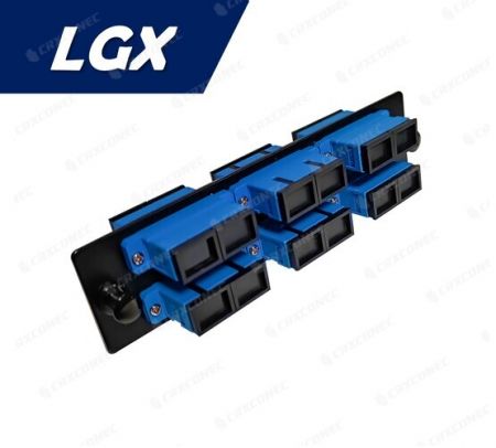 LGX Tipi ODF Panel SM 12C Adaptör Plakası (6 SC Dubleks), Mavi - LGX Basit Mod SC Dubleks 12C Adaptör Paneli