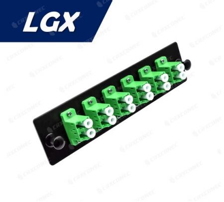 LGX Tipi ODF Panel SM APC 12C Adaptör Plakası (6 LC Dubleks), Yeşil - LGX SM APC LC Dubleks 12C Adaptör Paneli