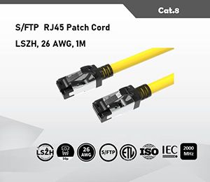 کابل پچ کورد RJ45 Cat.8 بدون گیره